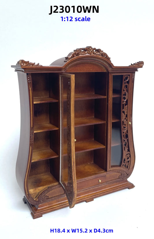 Art Nouveau Bookcase, New Walnut