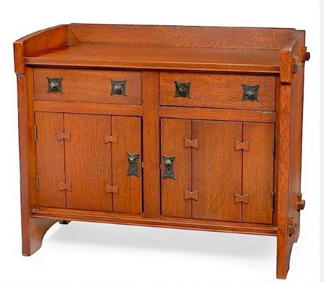 Mission Style Low Cupboard, Walnut
