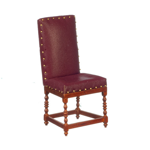 Leather Side Chair, Red