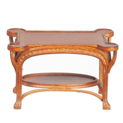 Art Nouveau Sofa Table, Walnut
