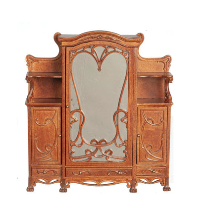 Art Nouveau Armoire, Walnut