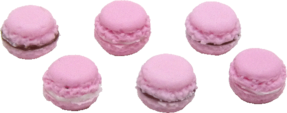 Macarons, Pink, 6pc