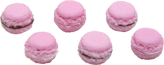 Macarons, Pink, 6pc