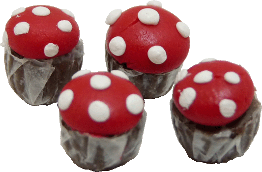 Mushroom Cupcakes, 4 Pcs