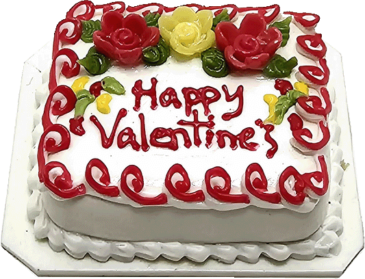 Floral Happy Valentine Sheet Cake