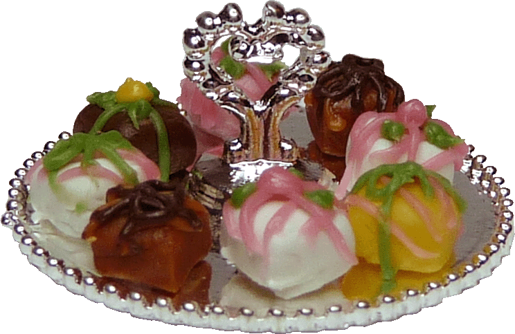 Silver Tray with Petit Fours