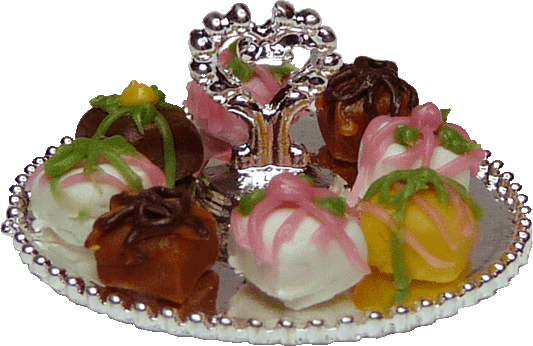 Silver Tray with Petit Fours