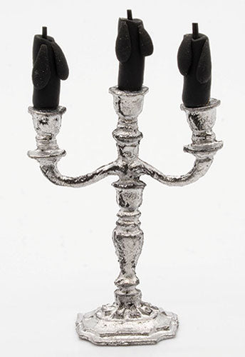 3 Candle Stand with Black Candles