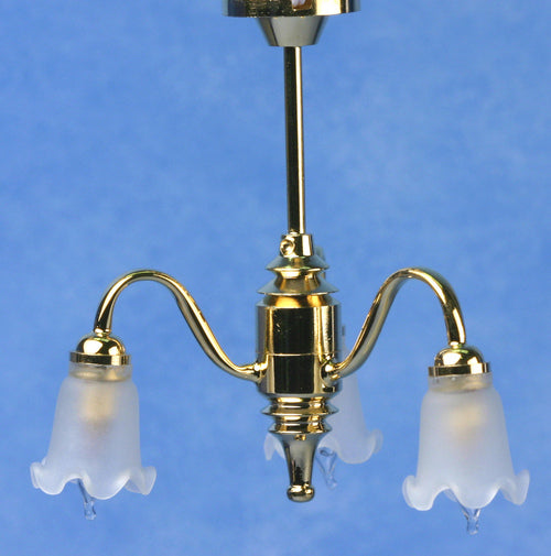 CPW149, 3 Light Chandelier, Tulip Shade