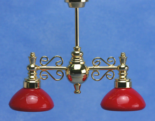 CPS0016, Billard Chandelier, Red Shade