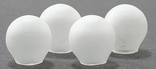 Glass Round Globes, Frosted, 4pcs