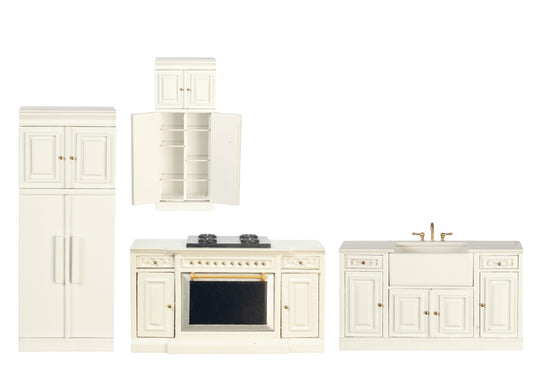 Kitchen Set, White, 3pc