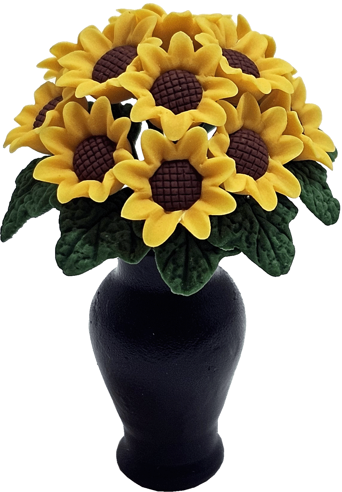 Sunflowers In A Black Vase