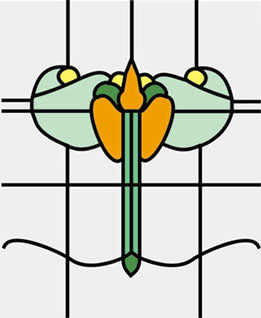 Slim Stained Glass Window, Arts n Crafts