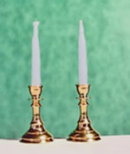 CBB616, Brass Candlestick Pair, Non Electric