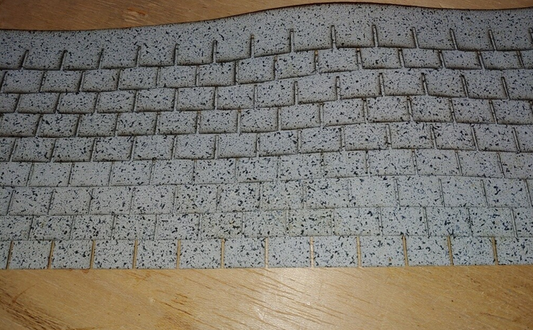 1/2" Scale Square Asphalt Shingles, Grey & White