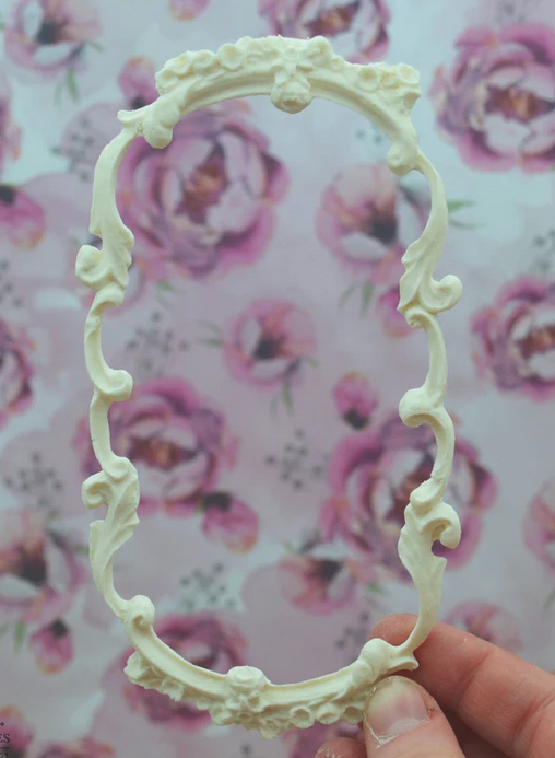 CCB0780, Ceiling Carving, Oblong Floral, 2pc