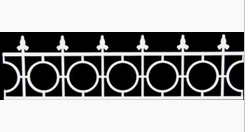 CCB0793, Widows Walk, White Plastic, 2pc