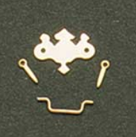 CCB0806, Brass Chippendale Drawer Pull, 6pc