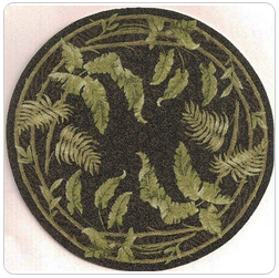 CRH878, Rug, Round Tropical Motif, #528