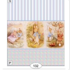 CRH1052, Peter Rabbit Plaid Wallpaper With Border, Pattern P