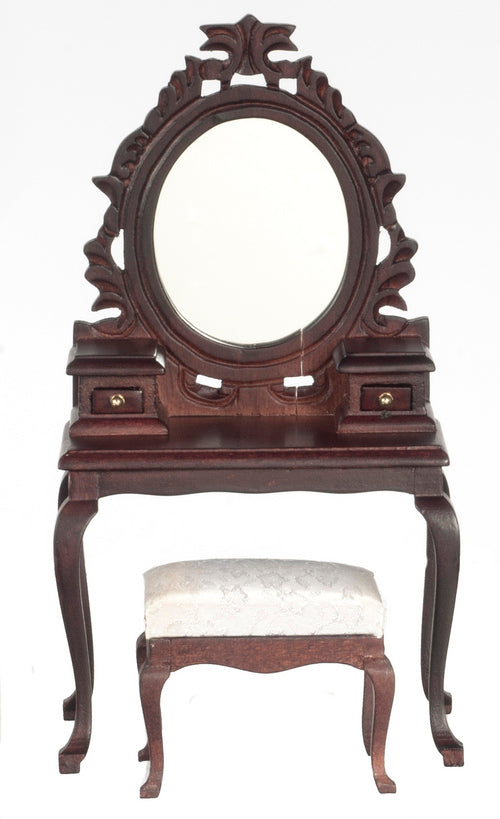 Dressing Table & Stool, Mahogany