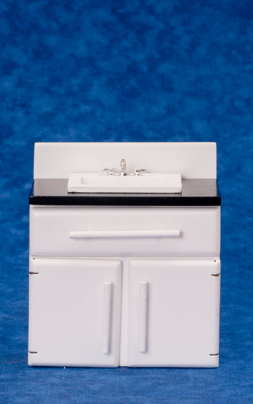 Sink, White With Black Top