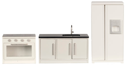 Appliance Set, 3pc, White & Black