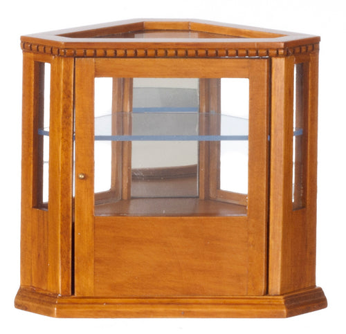 Corner Display Cabinet, Walnut