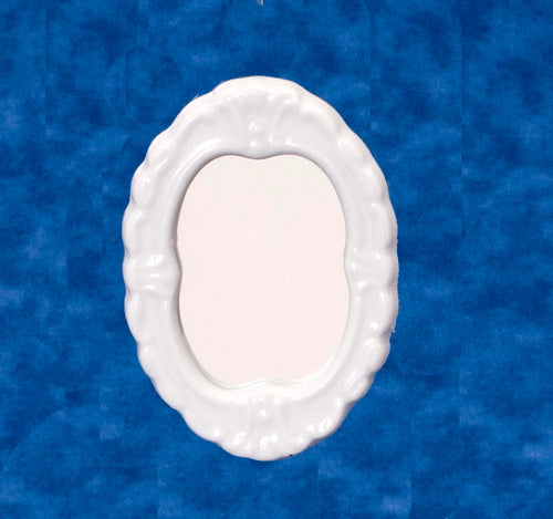 Mirrror, White Porcelain