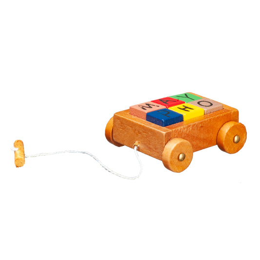 Wagon Pull Toy With Block