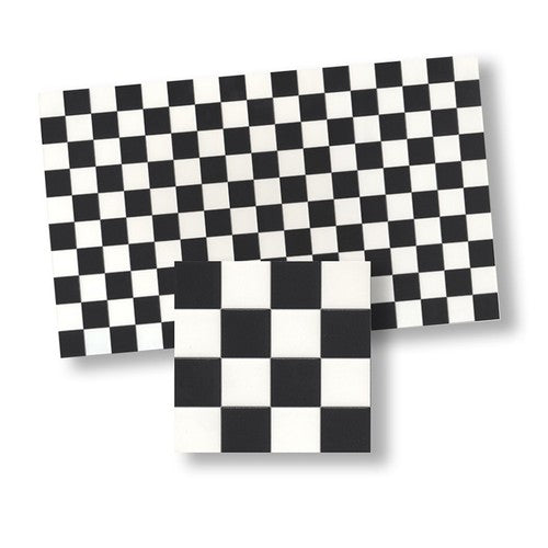 CPW147, 1/2" Scale Black & White Square Tile