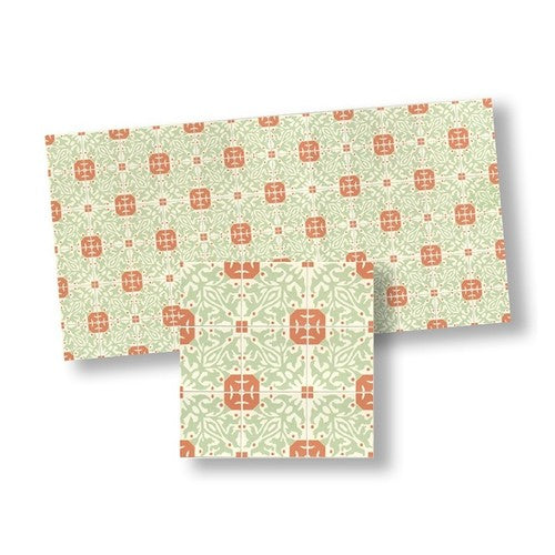 CRH1010, Mosaic Floor Tile, Peach & Sage