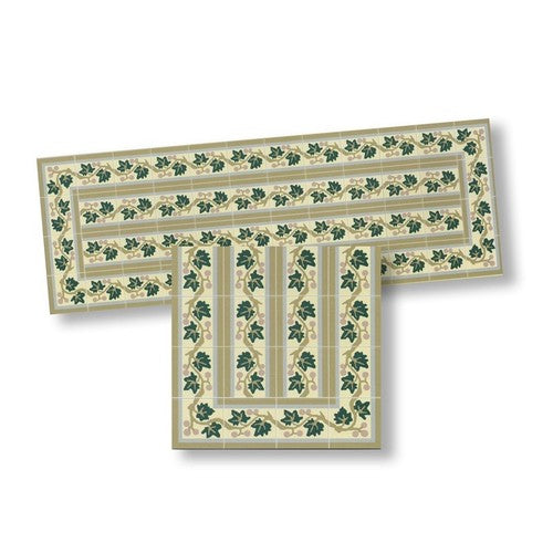 Mosaic Tile Border, Sage With Ivy Vine