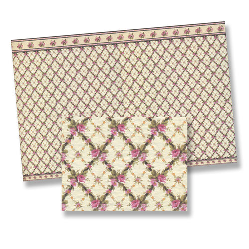 Gofrado Lattice Rose Wallpaper