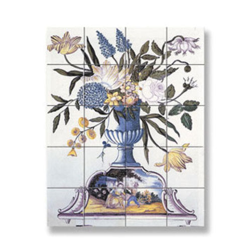 Backsplash Mosaic Tile, Floral Vase