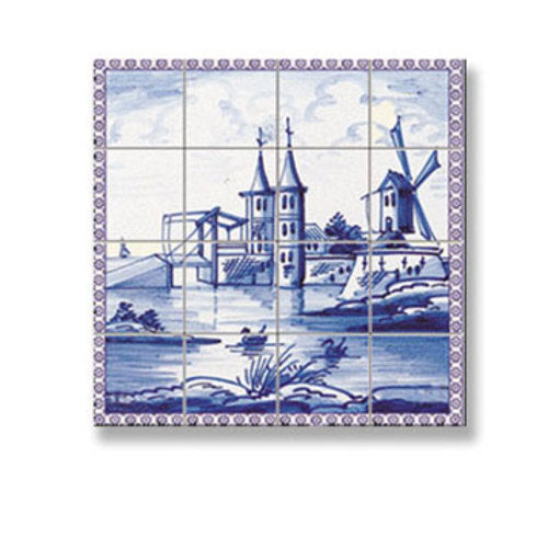 Backsplash Mosaic Tile, Dutch Blue