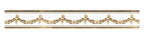Gilded Ceiling Wall Molding, Swag