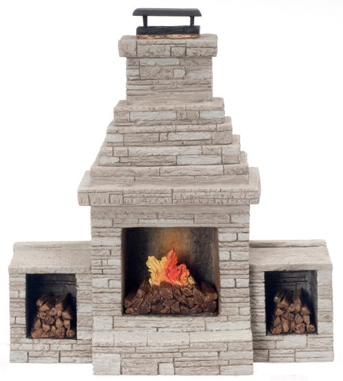Grand Outdoor Fireplace