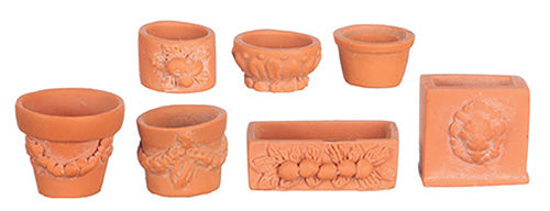 Assorted Garden Pots, 7pc