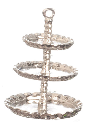 3 Tier Dessert Tray, Silver