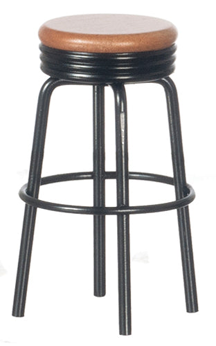 1950's Stool, Black/Oak