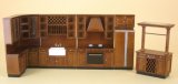 CRH079, French Provincial Kitchen Set, New Walnut, 6pc