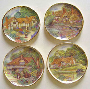 Decorative Platter, Cottage, 4pc