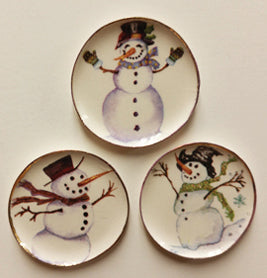 Snowman Platters, 3pc