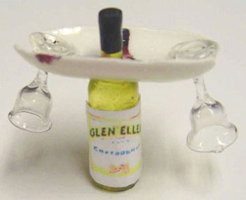 2 Wine Glass & Bottle with Holder