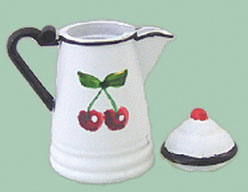 Coffee Pot With Cherries