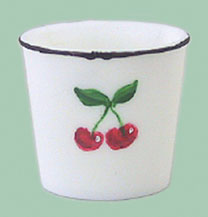 Waste Basket with Cherries