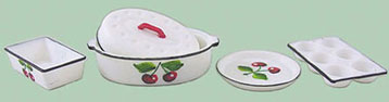 Roaster Pan Set, 5pc, Cherries