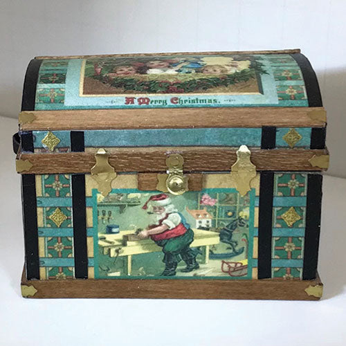 Lithograph Wooden Trunk Kit, Classic Christmas